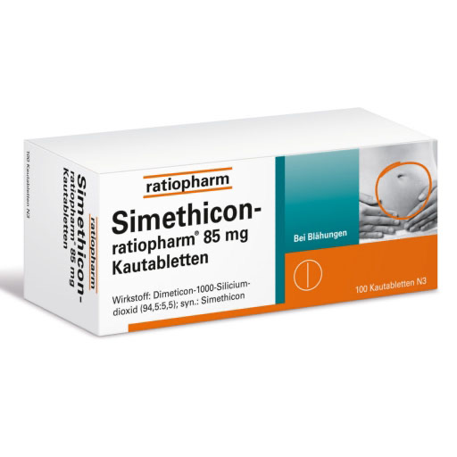 SIMETHICON-ratiopharm 85 mg Kautabletten