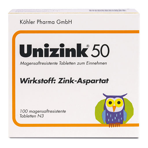 UNIZINK 50 magensaftresistente Tabletten