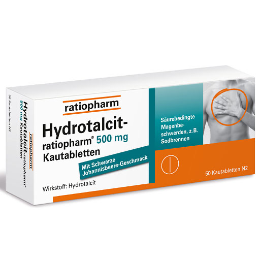 HYDROTALCIT-ratiopharm 500 mg Kautabletten