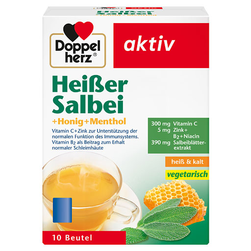 DOPPELHERZ heißer Salbei+Honig+Menthol Granulat