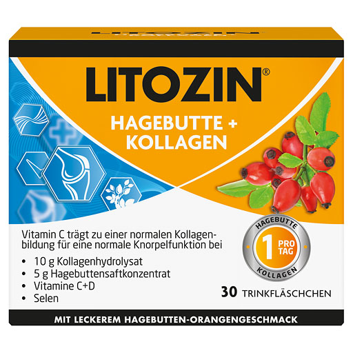 LITOZIN Hagebutte+Kollagen Trinkfläschchen