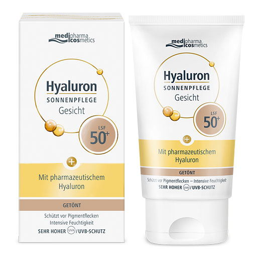 HYALURON SONNENPFLEGE Gesicht Creme LSF 50+ getönt