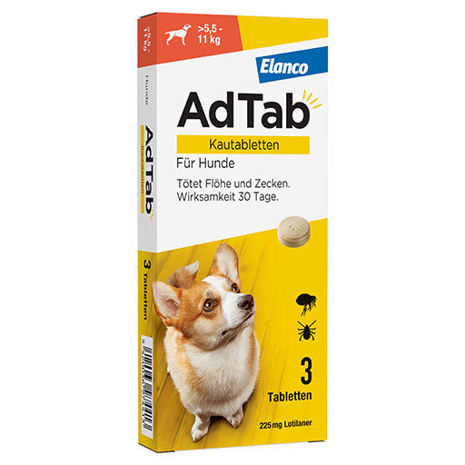 ADTAB 225 mg Kautabletten für Hunde >5,5-11 kg