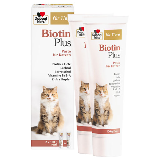 DOPPELHERZ für Tiere Biotin Plus Paste f.Katzen