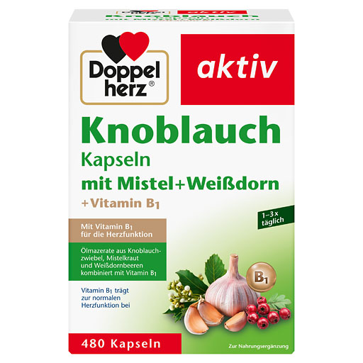 DOPPELHERZ Knobl.Kap.m.Mistel+Weißdorn+Vitamin B1